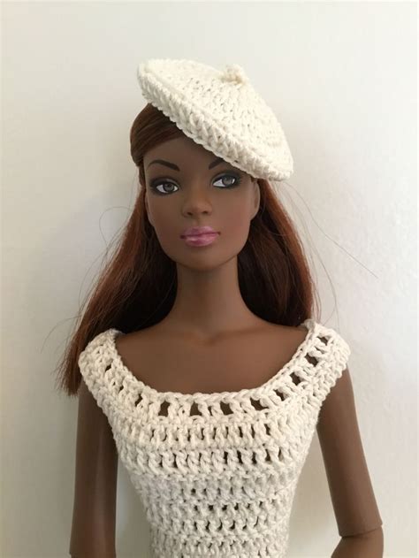 TUTO robe et béret au crochet poupées mannequin 40 cm TYLER Robert