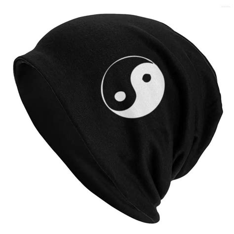 Boinas Peace Yin Yang Symbol Bonnet Hats Tai Chi Knitting Hip Hop