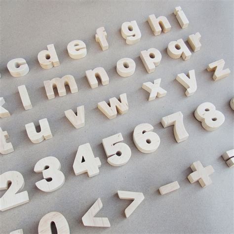 Wooden Magnetic Letters And Numbers 1 10 Magnetic Alphabet Etsy