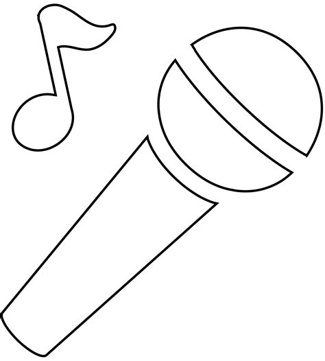 Microphone Emoji Coloring Page Colouringpages