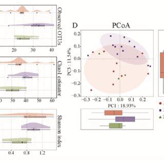 A And B Diversity Indices Of The Gut Microbiota In Fecal Samples From