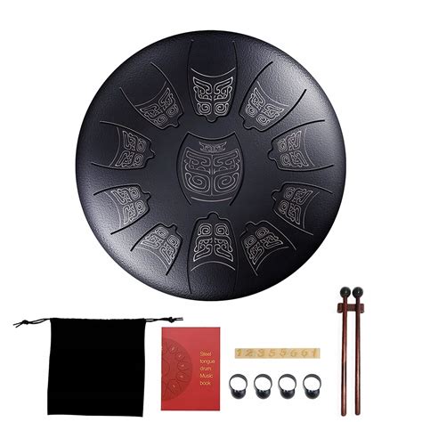 6 Inch 11 Tone Steel Tongue Drum Mini Hand Pan Drums With Drumsticks