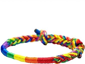 Wuwei Rainbow LGBT Pride Braccialetto Intrecciato A Mano Dell Amicizia