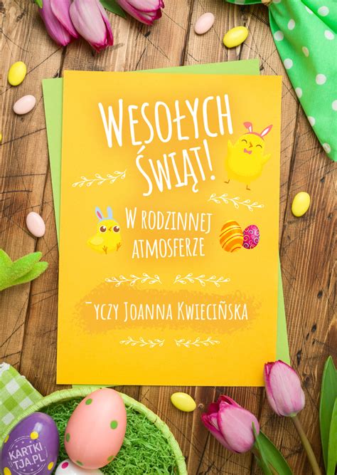 Yczy Joanna Kwieci Ska Kartka Wielkanocna Darmowe Kartki