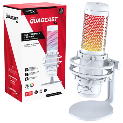 Hyperx Quadcast S Rgb Usb Condenser Microphone White Tech Arc