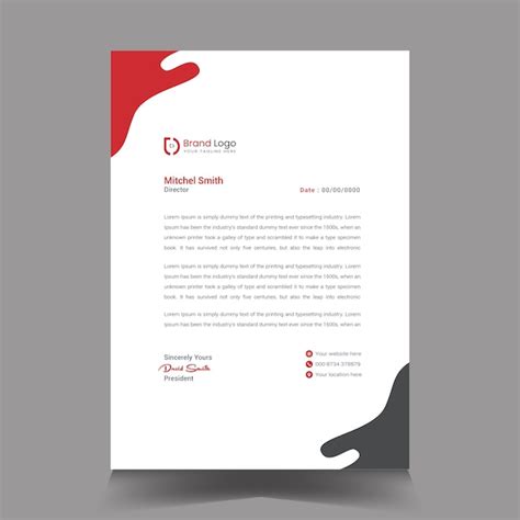 Premium Vector | Letterhead vector template design