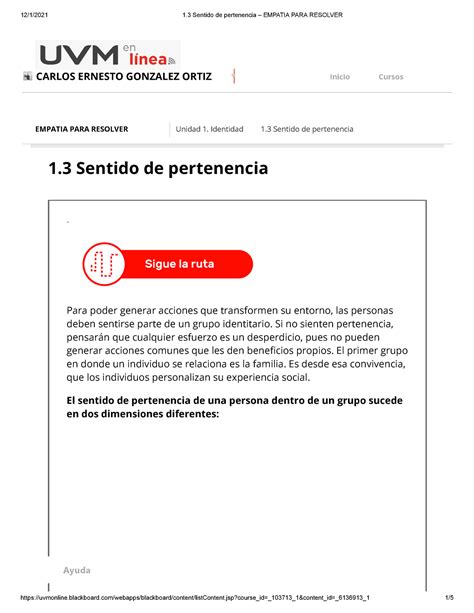 1 3 Sentido De Pertenencia Empatia PARA Resolver EMPATIA PARA