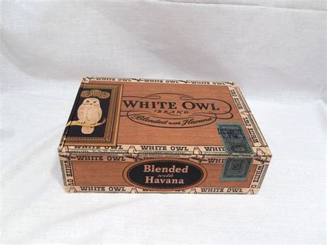 Vintage White Owl Cigar Box 1950s Smoking Memorabilia Etsy White Owl White Vintage Cigar Box