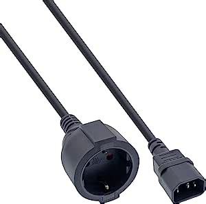 Amazon Inline Power Cable C Plug To Schutzkontakt Female