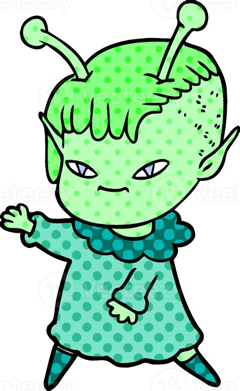 Cute Cartoon Alien Girl 45142006 Png