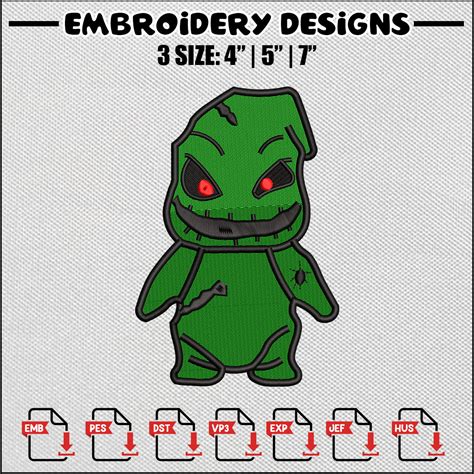 Oogie Boogie Embroidery Design Anime Embroidery Anime Desi Inspire