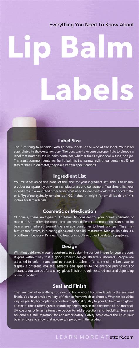 Everything You Need To Know About A Lip Balm Label Sttark