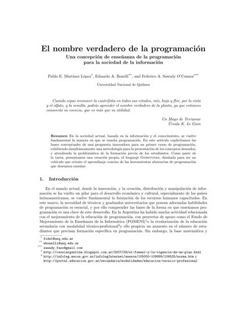 PDF El Nombre Verdadero De La Programaci Onelaulayeltrabajo