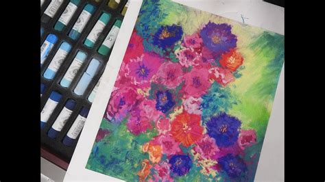 Pastels On Yupo Paper Flowers Youtube