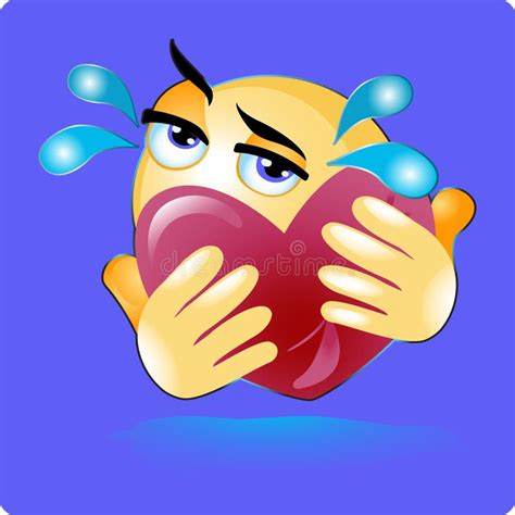 Care Emoji With Heart Stock Vector Icon Stock Vector Illustration Of