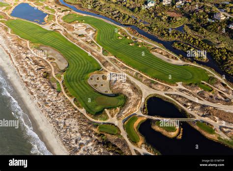 Aerial view of the Ocean Course in Kiawah Island, SC Stock Photo - Alamy