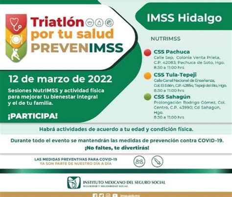 Participar Imss Hidalgo En Primer Triatl N Prevenimss Por Tu Salud