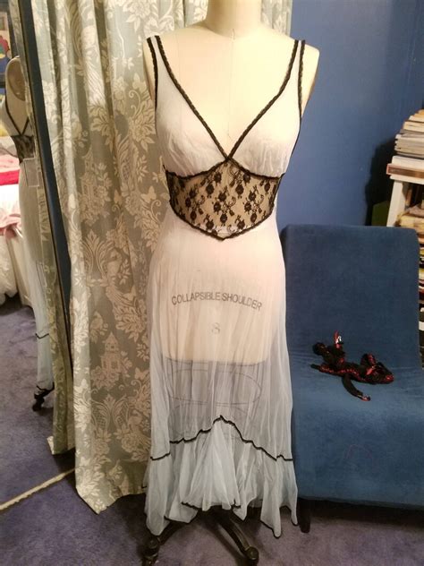 Vintage Powdered Blue Negligee Lingerie Nightgown And Panties Etsy