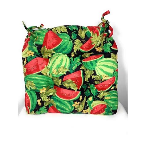 Watermelon Seat Cushions With Ties Vintage Made In Usa X Etsy