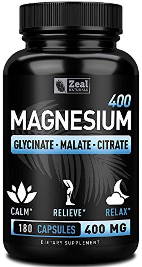 Bioemblem Triple Magnesium Complex 300mg Of Magnesium Glycinate Malate Citrate For Muscle