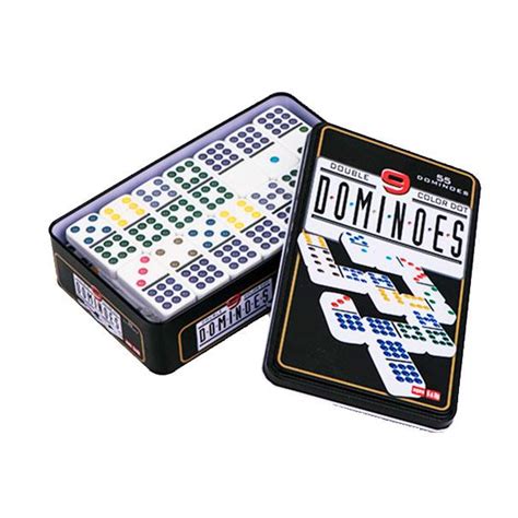 Domino Doble Caja Metalica Juego Fichas