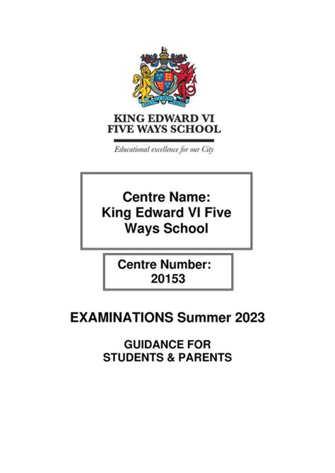 King Edward Vi Five Ways Schoo Guidance For Students And Parents