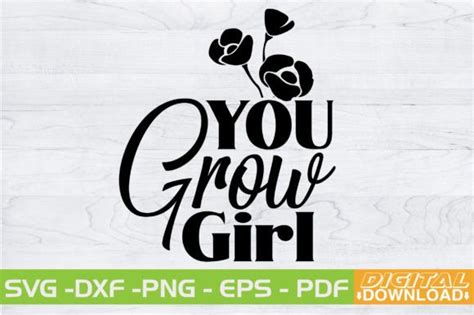 You Grow Girl Svg Design Graphic By Svgwow760 · Creative Fabrica