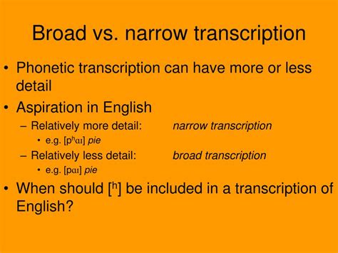 Ppt Phonology Streamlined Phonetic Transcription Powerpoint