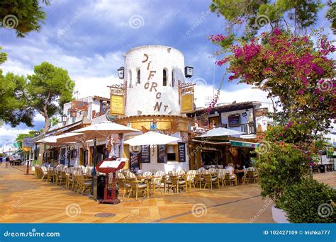 Streets of Cala D`or, Mallorca Editorial Stock Image - Image of views ...