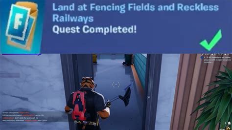 Land At Fencing Fields And Reckless Railways Fortnite YouTube