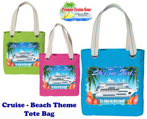 Cruise Tote Bag Cruising Or Beach Themed Large Tote Bag Etsy