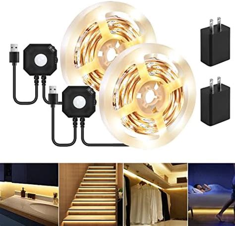 Houhui Motion Sensor Light Indoor Under Bed Lights Ft Dimmable