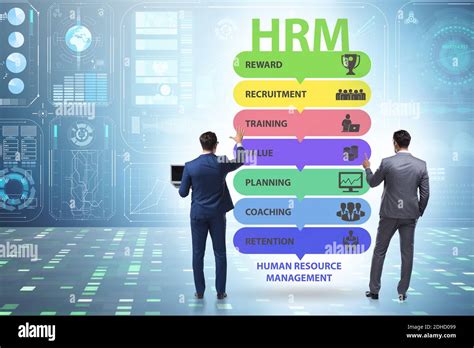 Hrm Human Resource Management Concept With Businessman Stock Photo