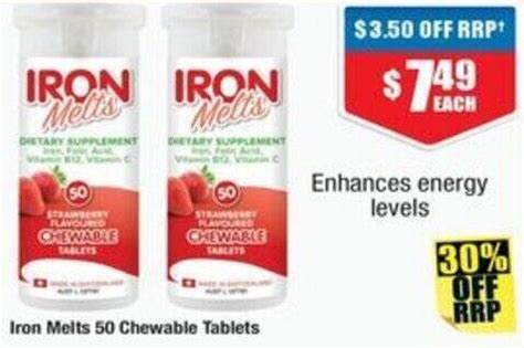 Iron Melts Chewable Tablets Offer At Chemist Warehouse