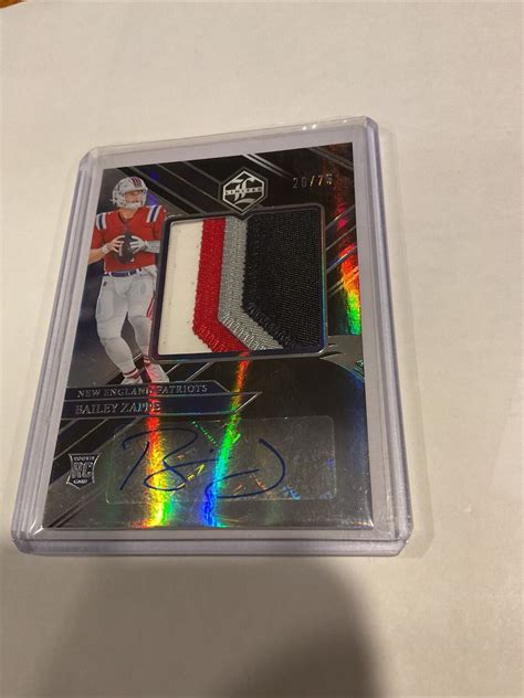 Limited Bailey Zappe Rpa Rookie Patch Auto Rc Patriots