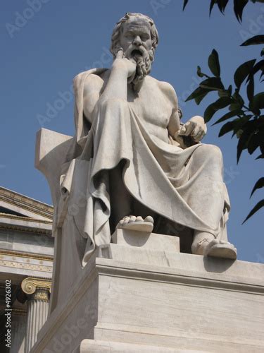 Thinker Statue Of Plato Athens Greece Stock Photo And Royalty