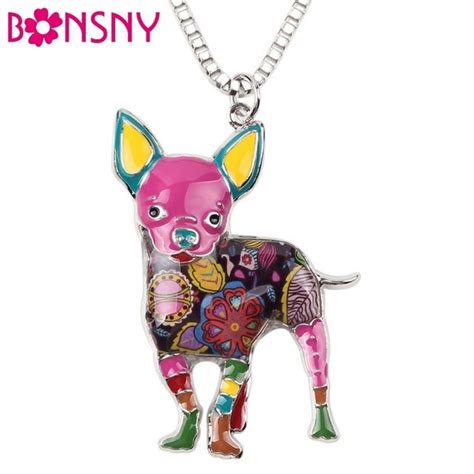 392us 60 Offbonsny Maxi Statement Metal Alloy Chihuahuas Dog
