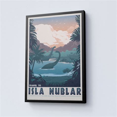 Jurassic Park Poster Isla Nublar Poster Attraction Print Etsy