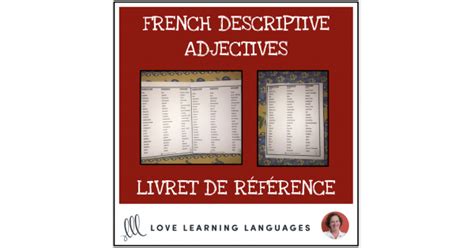 French Descriptive Adjectives Booklet