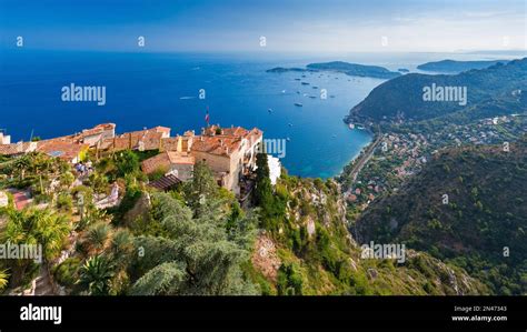 The Hilltop Village Of Eze And Its Exotic Garden Overlooking The