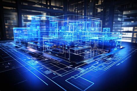Premium Photo Architectural Design Vision Blueprint Building 3d