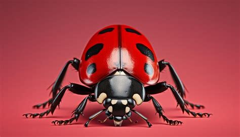 Premium Photo Ladybug Front View Isolated