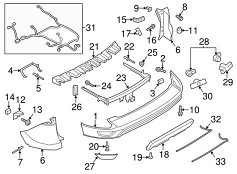 2013-2015 Ford Escape Silver Rear Lower Bumper Cover Titanium SEL Trim ...