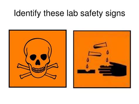 PPT - Identify these lab safety signs PowerPoint Presentation - ID:1142331