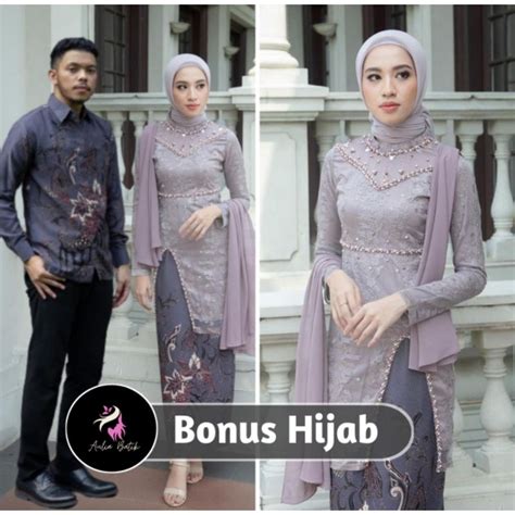 Jual Kebaya Couple Modern Kebaya Wisuda Set Tunik Lamaran Tunangan