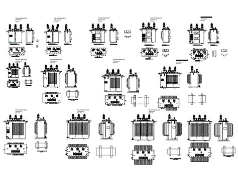 Transformadores trifásicos em AutoCAD CAD 1 21 MB Bibliocad