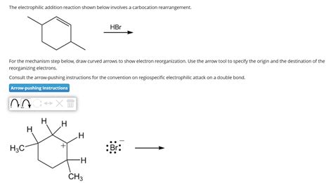 Solved The Electrophilic Addition Reaction Shown Below Chegg