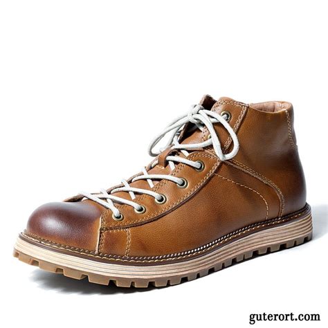 Stiefel Herren Cargohose Retro Echtleder Winter Martin Stiehlt Kurze