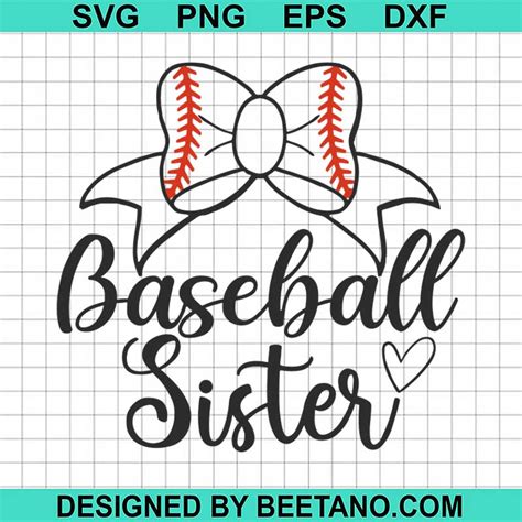 Baseball Sister Svg Baseball Svg Sister Svg