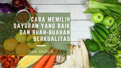 Cara Memilih Sayuran Yang Baik Dan Buah Buahan Berkualitas Di 2025